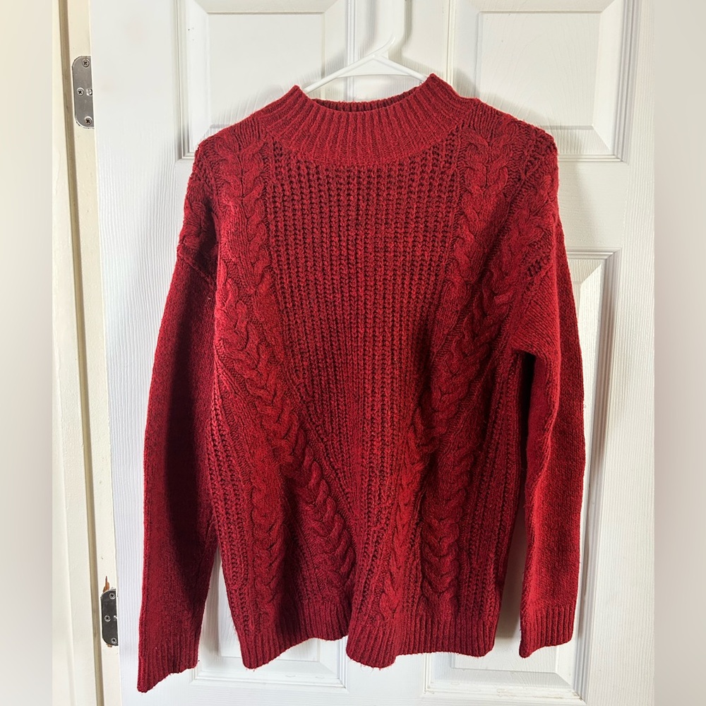 Simply Vera Vera Wang Deep Red Knit Sweater size M